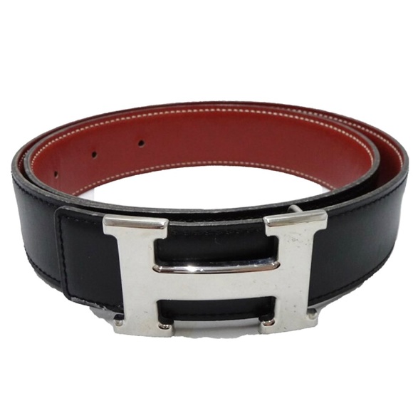 Black and red reversible hermes belt Clearance